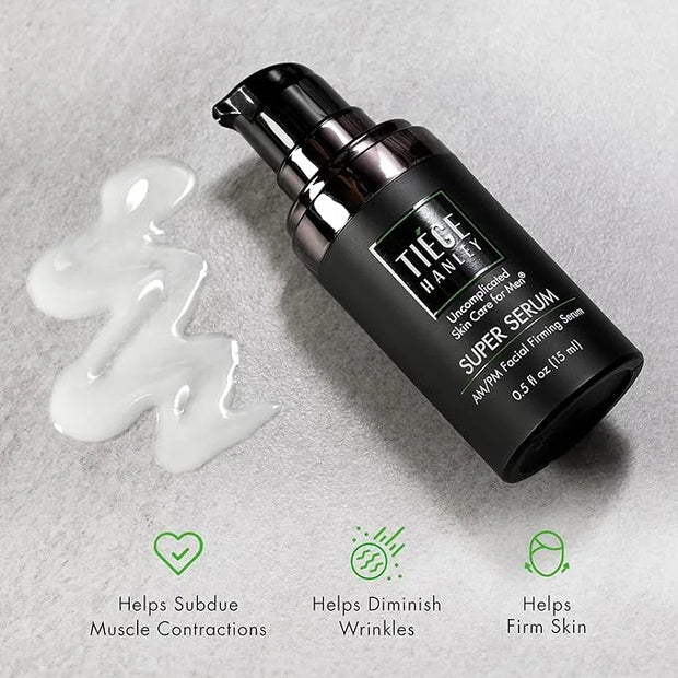 Tiege Hanley Anti-Aging Face Serum, SUPER SERUM (2-Pack) - Skin Tightening Facial Serum for Men - Mens Serum For Face with...