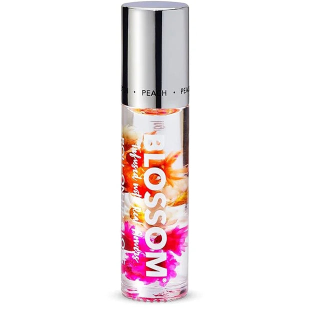 Blossom Roll on Lip Gloss, Scented Clear High Shine Moisturizing Lip Oil, Non Sticky, Infused with Real Flowers, Made in U...