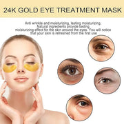 Q.Z.Art 60 Pcs 24K Gold Under Eye Patches, Anti-Aging Eye Mask Infused with Collagen and Hyaluronic Acid - Reduce Dark Cir...