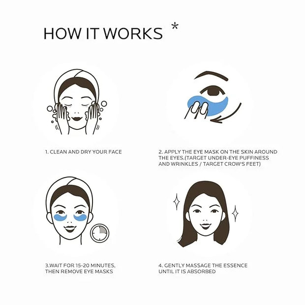 Dr. Pure Under Eye Patches for Wrinkles: Retinol Collagen Eye Mask for Puffy Eyes and Dark Circles with Hyaluronic Acid - ...