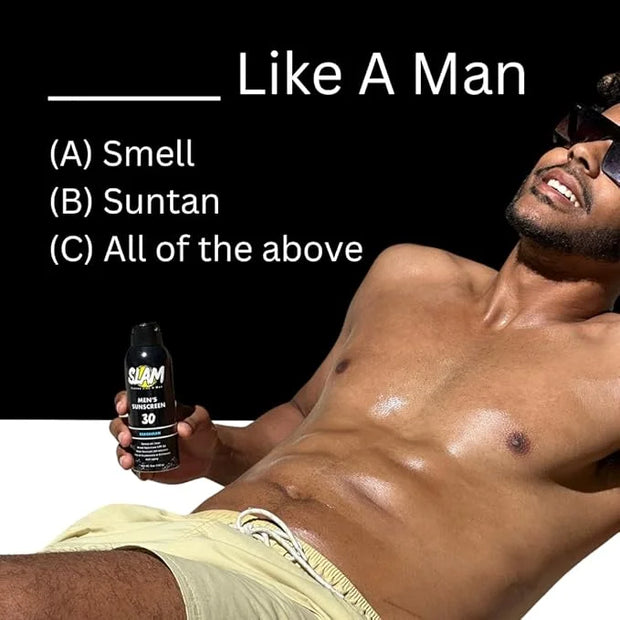SLAM WoodsMan & BeachMan Bundle - Men's Scented Sunscreen, Sunscreen Spray, Water Resistant Sunscreen, Paraben Free, Broad...