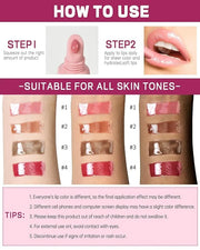 Tinted Lip Balm-2Pcs Pink Brown Peptide Gloss,Thanksgiving