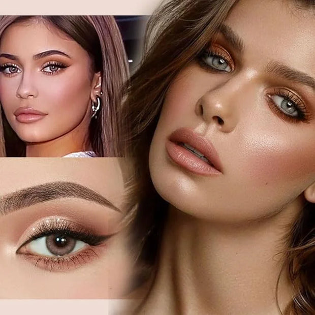 Neutral Brown Eye Shadow palette- Rose Gold Dark Brown Eyeshadow Palette Colorful 9 Colors, Matte Shimmer Highly Pigmented...