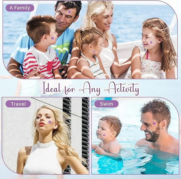 80 Pcs UV Stickers for Sunscreen, Sunscreen Stickers Reapply Reminder Know When to re-Apply Sunscreen, UV Detection Sticke...