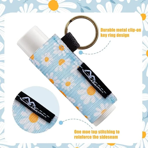 WK IEASON 10PCS Lip Balm Holder Keychain Bulk Gloss