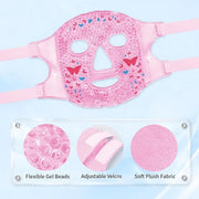 Cold Face Eye Masks Ice Face Mask Hot Cold Compress for Dark Circles, Puffiness, Migraines, Headache, Stress, Redness, Coo...