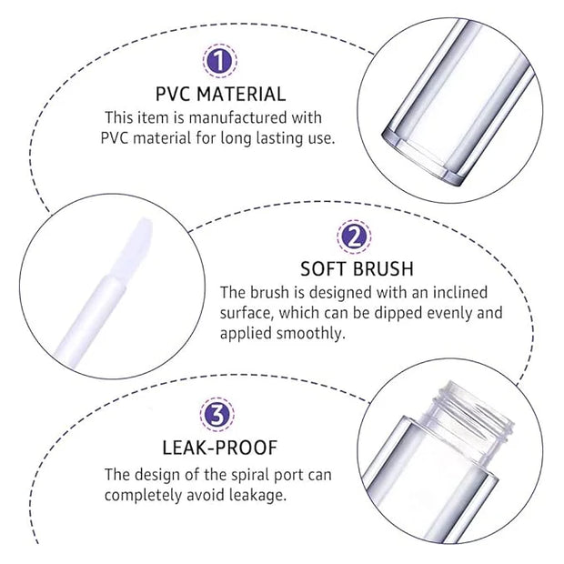 AMORIX 72 Pack 5ml Lip Gloss Tubes with Wand 5ml Empty Rhinestone Lip Gloss Containers Cute Lipgloss Bottles Lip Gloss Sup...