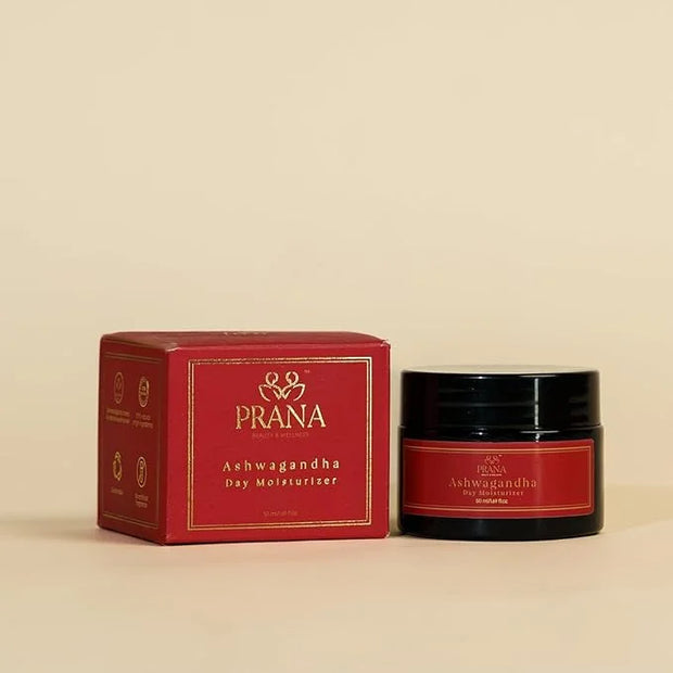 PRANA Ashwagandha Day Face Moisturizer - Natural Face Lotion with Ayurvedic Ingredients like Licorice, Almond Oil, Gotu Ko...