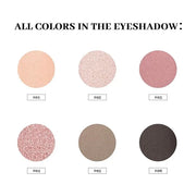 Nudes 3 Series Mini Eyeshadow Palette, Matte & Shimmer Finish, 6 Champagne Mauve & Black Eye Shadows, Travel Friendly Size...