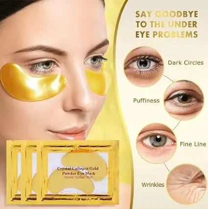 eye mask, collagen skin care products, eye patches for puffy eyes, eye masks for dark circles and puffiness, and 24k gold ...