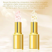 Transferproof Color Changing Lipstick, Gold Crystal Ph Lipstick Color Changing Lipsticks for Women Girls, Temperature Chan...