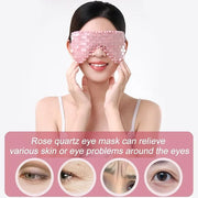 ideayard Rose Quartz Eye Mask, Cooling Eye Mask 100% All Natural Crystal Mask for Facial Puffy Eyes Reusable - Product Image