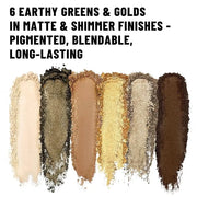 6 Colors Mini Naked Eyeshadow Makeup Palette Olive-colored Neutral Tone Eye Shadow Matte & Shimmer Nude Make Up Pallet wit...