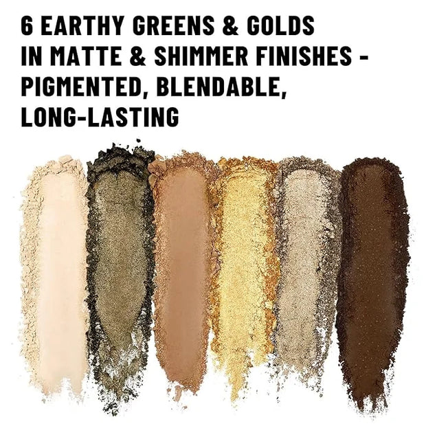 6 Colors Mini Naked Eyeshadow Makeup Palette Olive-colored Neutral Tone Eye Shadow Matte & Shimmer Nude Make Up Pallet wit...