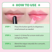 COLORGRAM Fruity Glass Stick 01 ENDEARING FIG | Long-Lasting Juicy Lip Tint with Radiant, Glossy Finish | Melting Syrupy T...