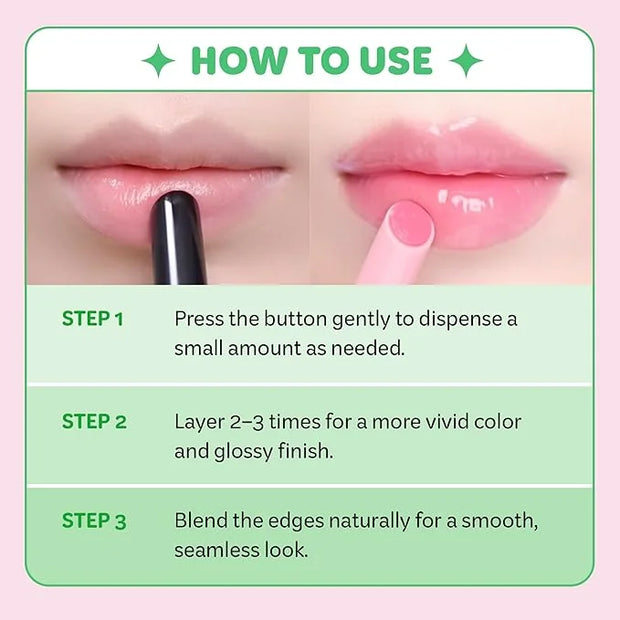 COLORGRAM Fruity Glass Stick 01 ENDEARING FIG | Long-Lasting Juicy Lip Tint with Radiant, Glossy Finish | Melting Syrupy T...