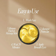 Under Eye Patches – Korean Skincare Face Masks for Puffy Eyes & Dark Circles, 24K Gold Caffeine & Hyaluronic Eye Mask Patc...