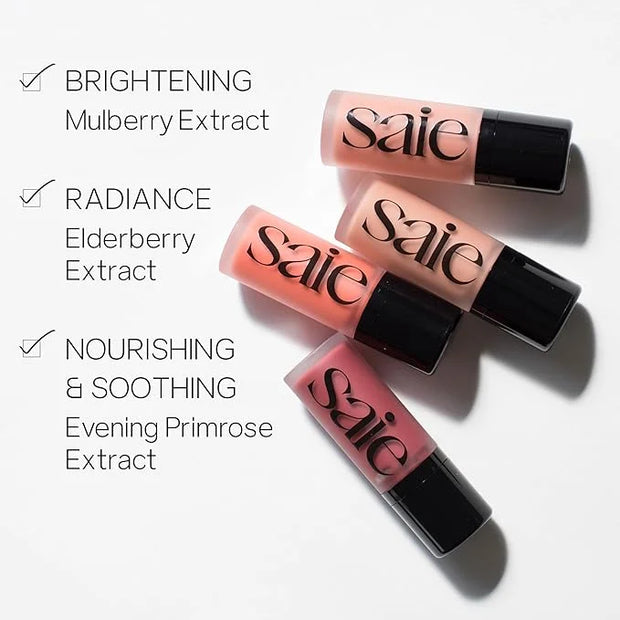 Saie Dew Liquid Blush for Cheeks - Hydrating Cream Blush Stick with a Blendable + Buildable Formula - Skincare Infused Dew...