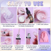 Lip Gloss Making Kit, 58PCS DIY Lip Gloss Kit, Lipgloss Making Kit for Women, Beginner, Girls, Moisturizing Lipgloss Base ...
