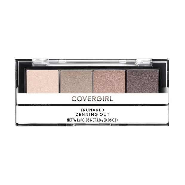 COVERGIRL TruNaked Quad Eyeshadow Palette, Zenning Out, 6 Shades, 0.06 Fl Ounces, Shimmer Fade-Proof Formula, Pigmented Sh...