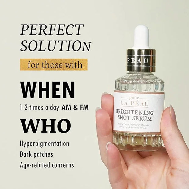 Brightening Shot Serum | Skin Brightening Serum for Face | Organic Face Moisturizer Hyperpigmentation Serum | Hydrating Fa...