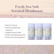 A La Maison Fresh Sea Salt Aluminum Free Deodorant for Women and Men - Natural Deodorant (3 Stick Bulk Pack) - Product Image