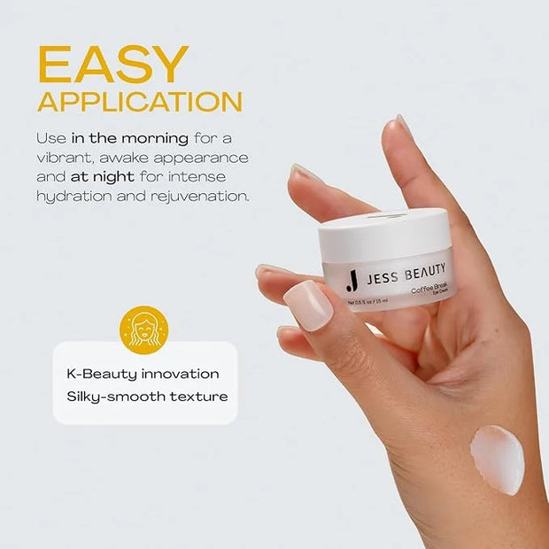 JESS BEAUTY | Coffee Break Eye Cream with 1% Caffeine, Squalane and Panthenol I Beauty and Self Care - Korean Beauty Eye C...