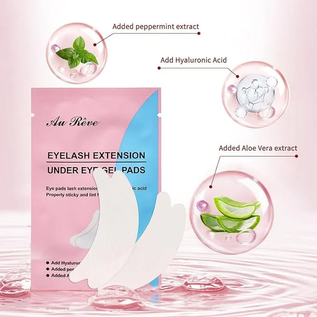 50 Pairs Under Eye Patches,Eye Pads Lash Extensions Lint Free, Eyelash Extension Patches Add Aloe Vera Hydrogel Lash Pad -...
