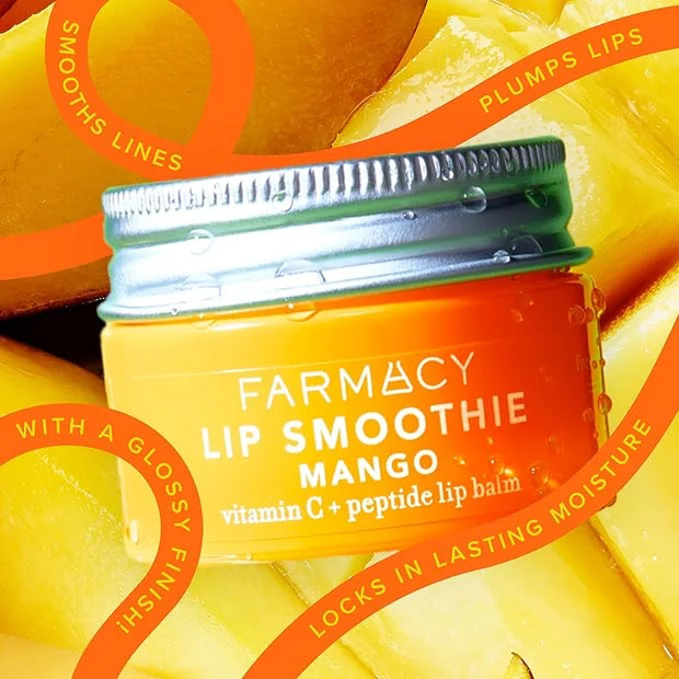 Farmacy Peptide Lip Balm - Lip Smoothie Hydrating Lip Balm with Vitamin C to Visibly Plump + Smooth Lip Lines - Nourishing...