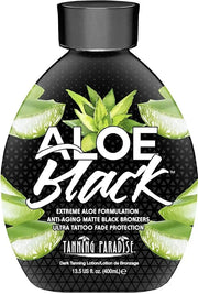 Tanning Paradise Aloe Black Tanning Lotion | Anti-Aging, Anti-Orange, Anti-Wrinkle Matte Black Bronzer Tanning Lotion | Ta...