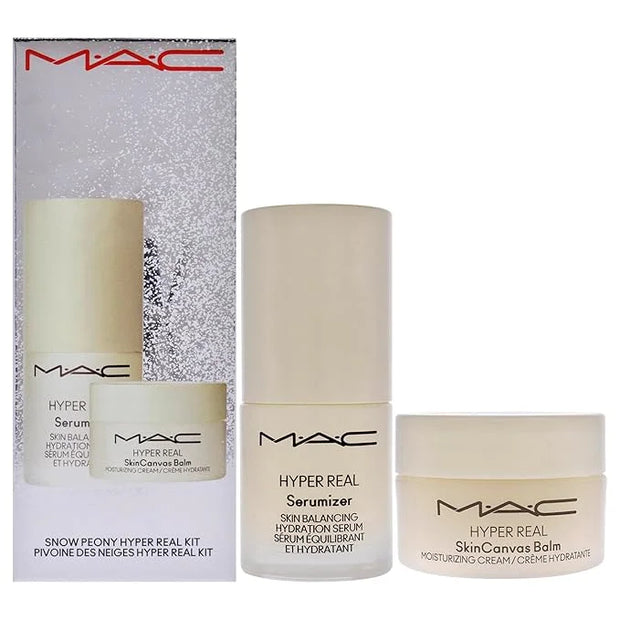 Bizzare Blizzard Snow Peony Hyper Real Kit by MAC for Women - 2 Pc 0.5oz Hyper Real Serum, 0.5oz Hyper Real Cream - Produc...