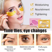 30 Pairs Lip Masks & 24K Gold Eye Masks, Crystal Collagen Eye Patches for Puffy Eyes, Moisturizing & Reduce Wrinkles, Lip ...