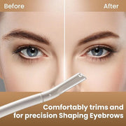 Eyebrow Razor Dermaplaning Tool with 10 Blade Refills Exfoliating Face Razors for Women Facial Razor for Peach Fuzz and Ey...