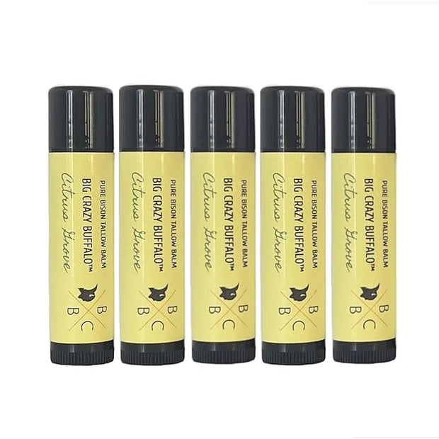 Pure Bison Tallow Lip Balm, Citrus Forming