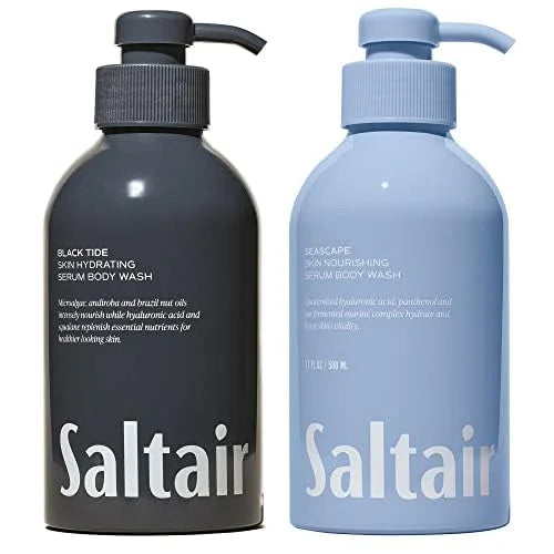 Saltair Body Wash, For Him Scents 2-Pack. Moisturizing Body Cleanser with Monoi Oil and Cupuacu Butter. Luxury Shower Gel ...