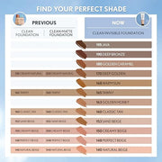 COVERGIRL Clean Invisible Foundation Makeup, Dewy & Glowy Finish, Buildable Coverage, Skin-Like Smooth Look, Vegan, Golden...