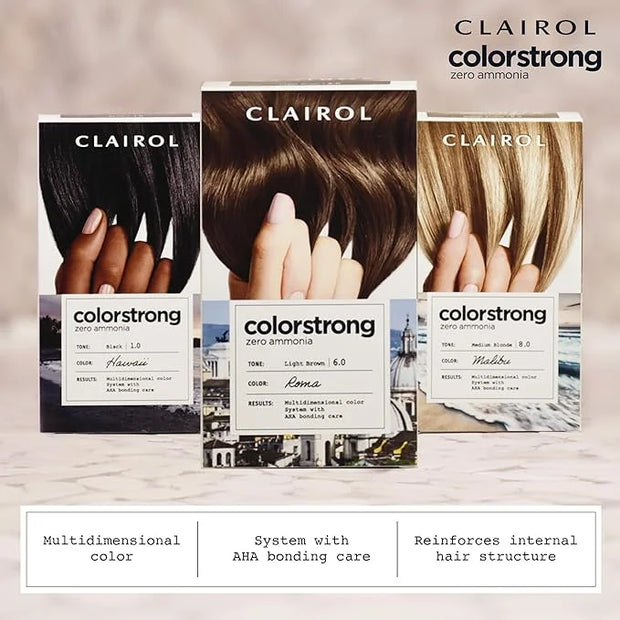Clairol ColorStrong Permanent Zero Ammonia Hair Dye, 6.1 Light Ash Brown - Machu Picchu Hair Color, Pack of 1 - Product Image