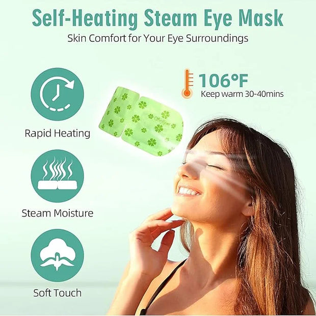 Serfeymi 22 Packs Steam Eye Mask-Disposable Cornea Care Rest Self Heating Eye Mask,Warm Eye Compresses for Dry Eyes,Sleep,...