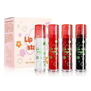 4 Pcs Roll-on Lip Gloss Set, Clear Lip Gloss Glaze Water Light Formula, Plumping Lip Oil, Long Lasting Hydrating & Moistur...