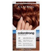 Clairol ColorStrong Permanent Zero Ammonia Hair Dye, 6.4 Light Copper Brown - Red Desert Hair Color, Pack of 1 - Product I...