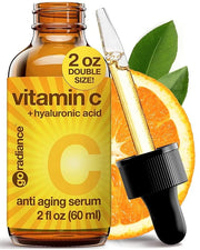 Double Size (2OZ), 20% Vitamin C Serum for Face with Hyaluronic Acid, Face Serum Vitamin C, Vitamin C for Face Serum for W...