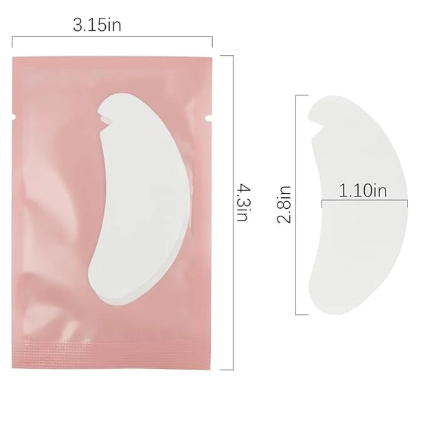 100 Pair V Shape Under Eye Gel Pads Hydrogel Eye Patches For Eyelash Extension, Lint Free Under Hydrogel Eye Mask Pads Las...