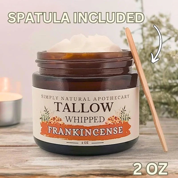 Beef Tallow for Skin Care, Face, Hands - Natural Moisturizer - Whipped - Organic Grass-Fed Beef Fat - Vitamins A, D, E, K ...