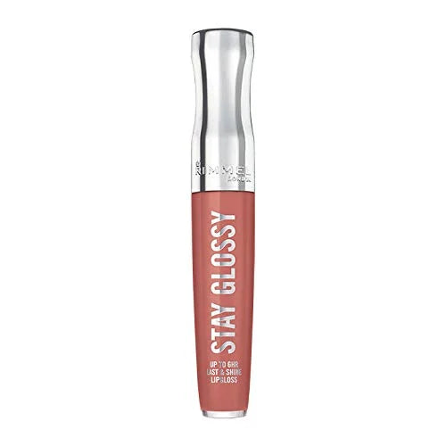 Rimmel Stay Glossy Lip Gloss - Non-Sticky and Lightweight Formula for Lip Color and Shine - 135 Sippin, .18oz - Product Image