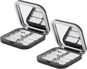 NICENEEDED 2 Pcs Empty Eyeshadow Palettes, 8 Grids