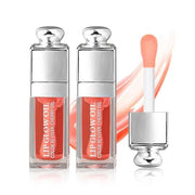 2PCS Hydrating Lip Glow Oil, Lip Oil Gloss Transparent Toot Tinted Nourishing Long Lasting Repairing Lightening Lip Lines ...