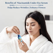 Blue Nectar Dark Circles Under Eye Serum with Plant Based Niacinamide from Potato (1Fl Oz) Paired with Natural Rose Face T...