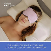 SLEEP & GLOW Silk Sleep Eye Mask Luxury Mulberry 22 Momme 100% Natural Triple Silk Blindfold with Adjustable Strap for Com...
