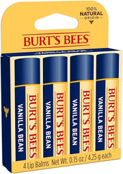 Burt's Bees 100% Natural Moisturizing Lip Balm, Vanilla Bean - 4 Tubes - Product Image