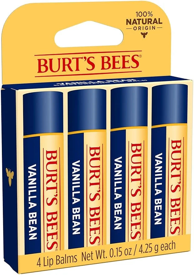 Burt's Bees 100% Natural Moisturizing Lip Balm, Vanilla Bean - 4 Tubes - Product Image